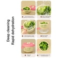thumbnail image 4 of 3-in-1 Multi-Function Vegetable Chopper & Spinner – 4 Interchangeable Cutters for Shredding, Slicing & Grating, Built-in Salad Spinner with Sink-Direct Drain, Hand Guard for Safety(pink), 4 of 8