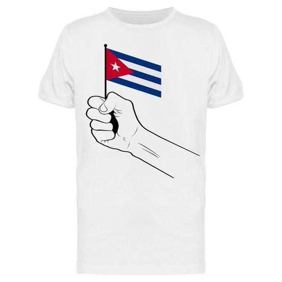 Holding Flag Of Cuba Tee Men's -Image by Shutterstock