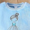 thumbnail image 5 of TOWED22 Girls Fall Outfits Long Sleeve Shirts Cute Graphic Outfit Pants Set Baby Toddler Girl Clothes,Light Blue,18-24 M, 5 of 7