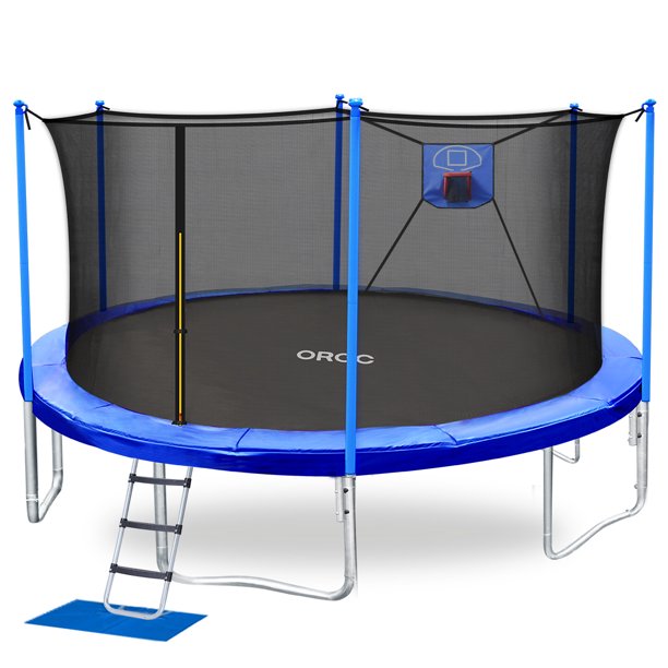 ORCC Trampoline 15 14 12 10FT Basketball Trampoline with Safety