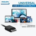thumbnail image 5 of PHILIPS Auriculares con cable USB C con micrófono, auriculares in-ear tipo C con micrófono, graves potentes, ligeros, auriculares con cable USB-C, auriculares remotos en línea de 3 botones con cable, 5 of 5