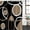 Brown, variant on Polyester Fabric Black Brown Shower Curtain, White Circle Modern Minimalist Geometric Waterproof Bathtub Curtain Bathroom Decor Set with Hooks 66 x 72 Inches