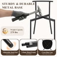 thumbnail image 4 of MALOL Dining Chairs Set of 6, Boucle Dining Room Chairs with Metal Legs & Curved Backrest & Thick Cushion, Modern Upholstered Teddy Fabric Sherpa Kitchen Side Chairs, Camel, 4 of 14