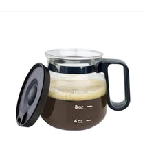 16 Oz Glass Coffee Mug That Looks like a Coffee Pot Style Shape, Mini Heatproof Large Capacity Clear Cup with Travel Lid for Hot Teas, Hot Chocolate, Office Desk Gift