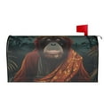 thumbnail image 3 of Fotbe Banana Leaf Meditating Gorilla Mailbox Covers Post Letter Box Cover Garden Decor Standard Size-25.5x21 in, 3 of 9