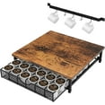 thumbnail image 4 of 36 Coffee Pod Capacity Black/Brown Metal/Wood K Cup Coffee Pod Holder, 4 of 7