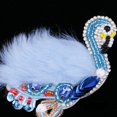 thumbnail image 4 of Insignia de Aplique Imitación de Cisne de Moda Soledad Azul Parche con cuentas de diamantes de imitación, 4 of 10