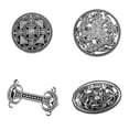 thumbnail image 1 of 4 Uds. Broche Pin Retro Accesorios para El Cabello Suéter Bufanda Capa Insignia Pin, 1 of 9