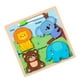 thumbnail image 2 of Rompecabezas de madera Forma de tablero de dibujo Juego de doble cara Actividades de aprendizaje educativo Multifuncional para de 1 a 3 años , animales Salvador Rompecabezas, 2 of 9