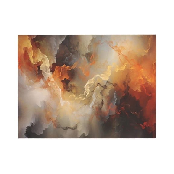 Aarocafa – Unframed Canvas Poster Wall Decor – Abstract Cloud-Inspired Artwork for Contemporary Spaces; Unframed Canvas Option to Enhance Interior Ambiance – 8x10in