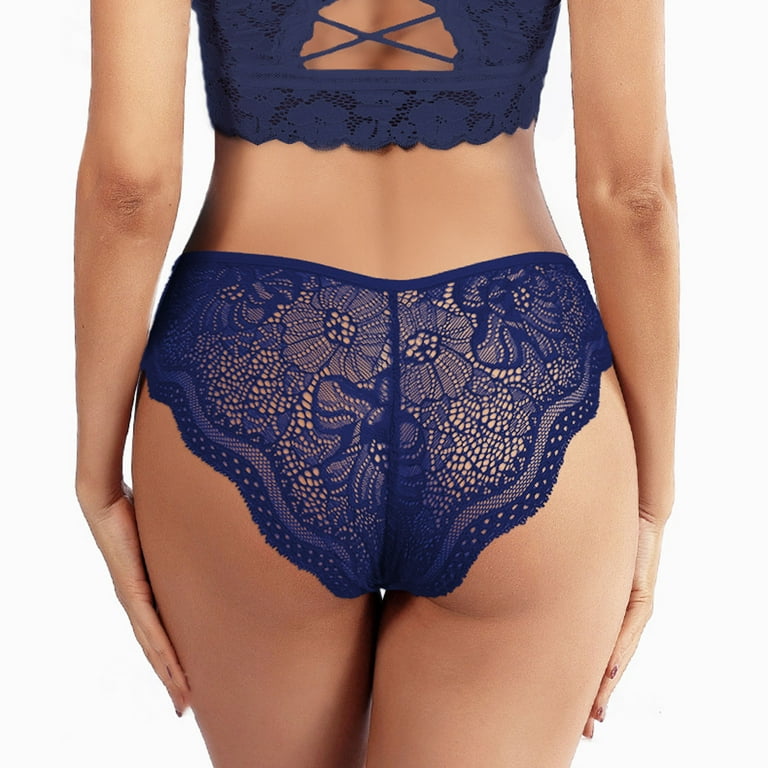 Efsteb Thongs for Women Plus Size Lingerie Breathable Underwear Ropa  Interior Mujer Transparent Sexy Comfy Panties Ladies Lace Hollow Out  Underwear G