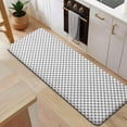 thumbnail image 5 of Gray White Checkered Pattern Kitchen Rug Mat,Kitchen Runner Rugs Non Skid Washable,Decorative Kitchen Floor Mats for Kitchen,Sink,Laundry,17"x47.2", 5 of 7