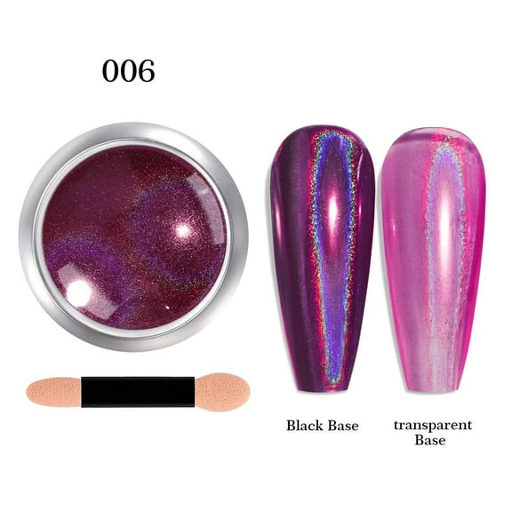 Holographic Nail Glue, Nail Art Adhesive, High Concentration Shiny Mirror Gel for Smooth Application, Non-Irritating formula with Dazzling Reflective Texture and Hooked Edges