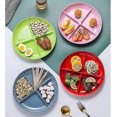 thumbnail image 2 of Fruit Bowls Resin Partition Platey Nutrition Fitness Four-Three-Partition Plate Fast Plate Snacks Platter Fruit, 2 of 5