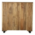 thumbnail image 6 of Distressed Gray 36" Tall Storage Cabinet With 2 Doors | Solid Wood Small Chest | Hand Carved Small Sideboard | Credenza With Metal Accent, 6 of 9