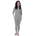 thumbnail image 1 of Moomaya Ensemble de Nuit Uni pour Femmes avec Pyjama en Coton Tenue de Nuit 2 Pcs Chemises de Nuit, 1 of 5