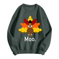 thumbnail image 5 of VBARHMQRT Chandails à Col Rond pour Hommes Action de Grâce Dinde Automne Grande Taille Sans Capuche Pulls Mode Chandails Logo Imprimé Vêtements Hauts Hop Chandails Surdimensionnés, 5 of 5