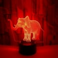 thumbnail image 4 of YSITIAN 3D LED Optical Illusion Acrylic Night Light with Remote & Smart Touch 7 Colors Changing（Elephant） YT-13975, 4 of 7