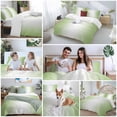 thumbnail image 5 of 3 Piece Dark Sea Green Ombre Duvet Cover Set Twin Size, Microfiber Comforter/Quilt Cover with Corner Ties and 2 Pillowcases, Modern Gradient Abstract Art All Season Soft Bedding with Zipper Closure, 5 of 8