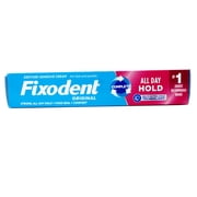 Fixodent Denture Adhesive Cream Original, All Day Hold for Fulls and Partials, 2.4 oz - 3 Pack