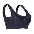 thumbnail image 5 of Gibobby Brasier Deportivo con Cierre Frontal Ropa interior de yoga deportiva con ribete transpirable en la parte delantera Sujetador extraelástico Cierre para mujer(Negro,Mediano), 5 of 5