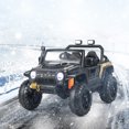 thumbnail image 2 of Costway 12V 10AH Parent-Child Ride On Truck Car Remote Trunk w/ LED Light & Music Black, 2 of 10