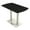 Black Cypress w/Silver Base, variant on 60" Small Arc Rectangle Bistro Height Table Double Metal Base Bar Table