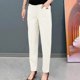 thumbnail image 1 of WILLBEST Pantalones Casuales elegantes para Mujer para Uso Diario: Pantalones de Moda de Color Sólido con Encaje, Cintura Alta, Bolsillo con Cordón, Largo 9/10 Extra Grande, 1 of 9