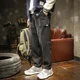 thumbnail image 2 of Pantalones rectos para hombre, pantalones vaqueros negros para hombre, pantalones cargo de pierna ancha, estilo coreano regular, ropa de lujo para primavera y otoño, tallas Xs, 2 of 5