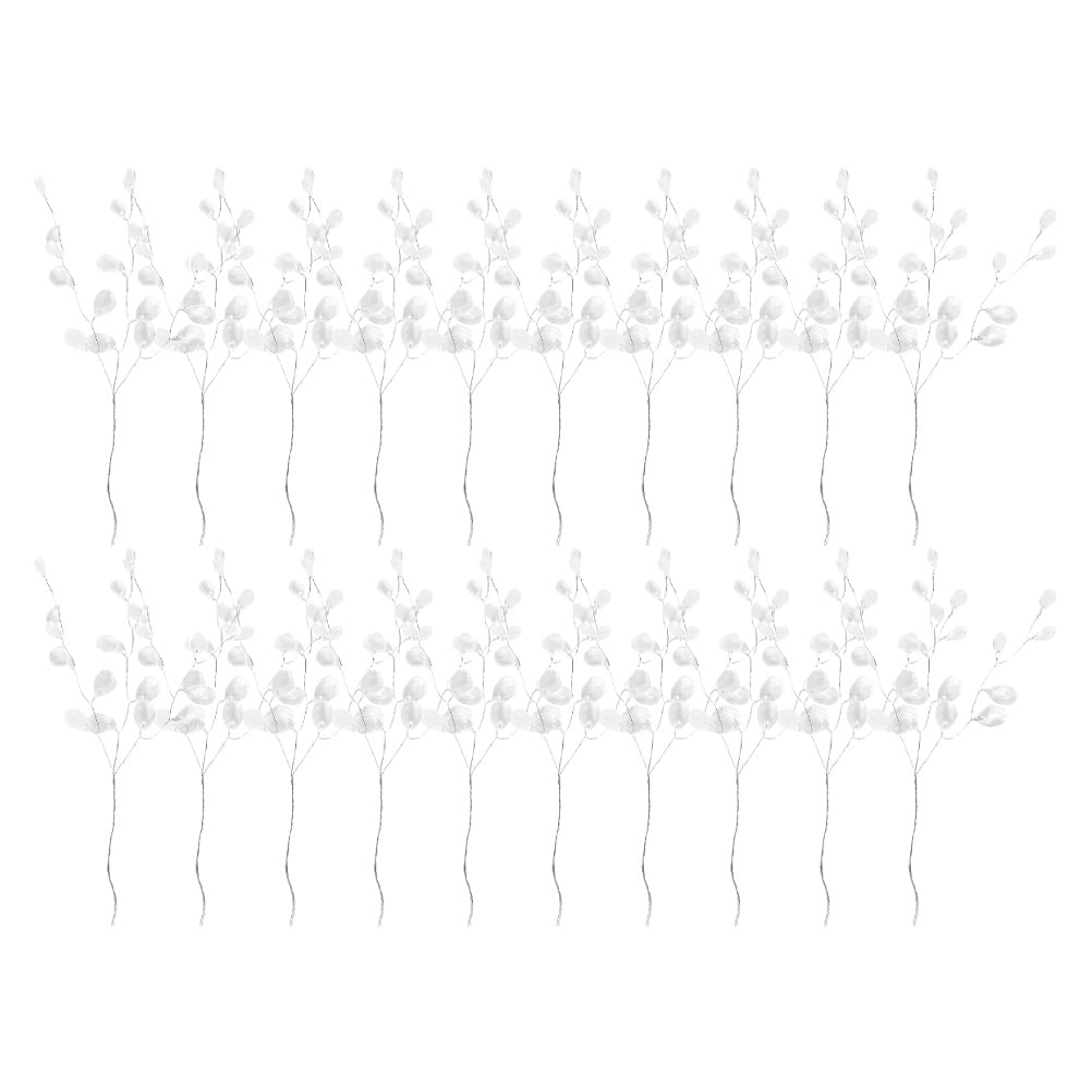 Frcolor Flower Beaded Branch Floral Bead Acrylic Bouquet Wire Stem