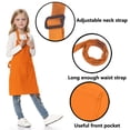 thumbnail image 3 of TOPTIE Kids Aprons with Pocket & Adjustable Strap, Child Chef Bib Apron for Kitchen Cooking Baking Painting-Orange-M, 3 of 8