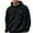 Black, variant on Fleece Hoodies Men Microfleece Hooded Sweatshirts Fall Winter Solid Color Hoodies Long Sleeve Tops Casual Pullover with Pockets Sweaters Plain Hoody Outwears for Sports Running