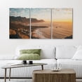thumbnail image 2 of PixonSign Canvas Print Wall Art Set Sunset Horizon Mountain Range Ocean Urban Architecture Photography Realism Scenic Landscape Decorative Colorful Multicolor for Bedroom - 16"x24"x3, 2 of 5