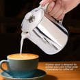 thumbnail image 5 of Jarra de acero inoxidable TANGJMXG jarra para leche con tapa para café con leche, 5 of 5