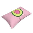 thumbnail image 3 of Naloa Cute Avocado Pillowcase, Throw Pillowcase, Wrinkle-Free, Stain-Resistant with Hidden Zipper for Bedroom Sofa - 14"x20", 3 of 9