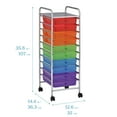 thumbnail image 2 of ECR4Kids 10-Drawer Value Mobile Storage Utility Cart, Craft Organizer, Assorted, 2 of 9