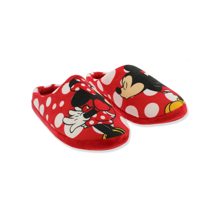 Women's Disney 100 Mickey Mouse Matching Family Slippers - Red 7-9 : Target
