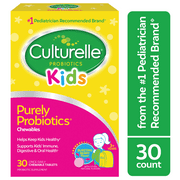 Culturelle Probiotics Kids Purely Probiotic Daily Chewables Supplement, Immunity & Digestion Support for Children, Bursting Berry Flavor, 30 Count
