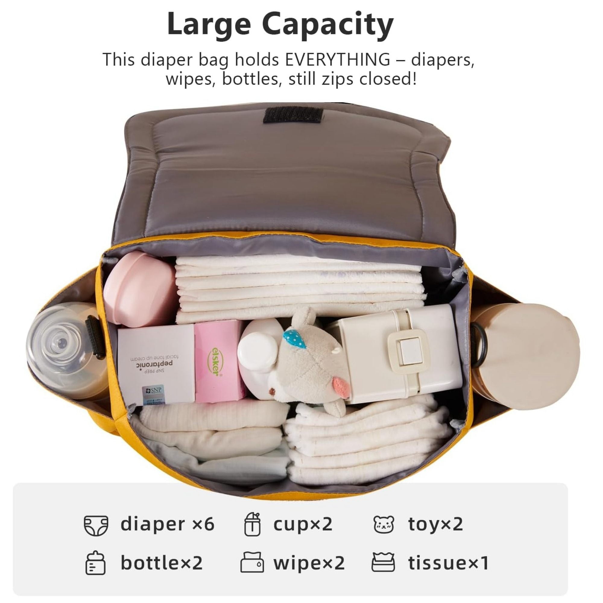Sunveno Cat Stroller Organizer Diaper Bag, Large Capacity, Travel Bag