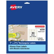 Avery Printable Bag Toppers with Bags, Permanent Adhesive, 1-3/4" x 5 ...