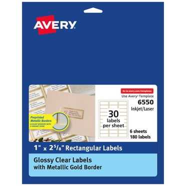 Avery Printable Bag Toppers with Bags, Permanent Adhesive, 1-3/4" x 5 ...