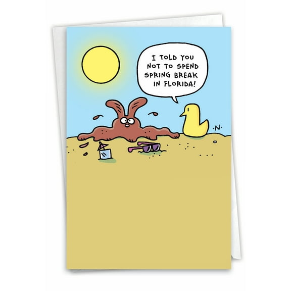 C3624EAG Humor Easter Card 'Melting Bunny' with Envelope by NobleWorks