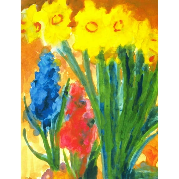 Narcissi And Hyacinths-Nolde - CANVAS OR FINE PRINT WALL ART
