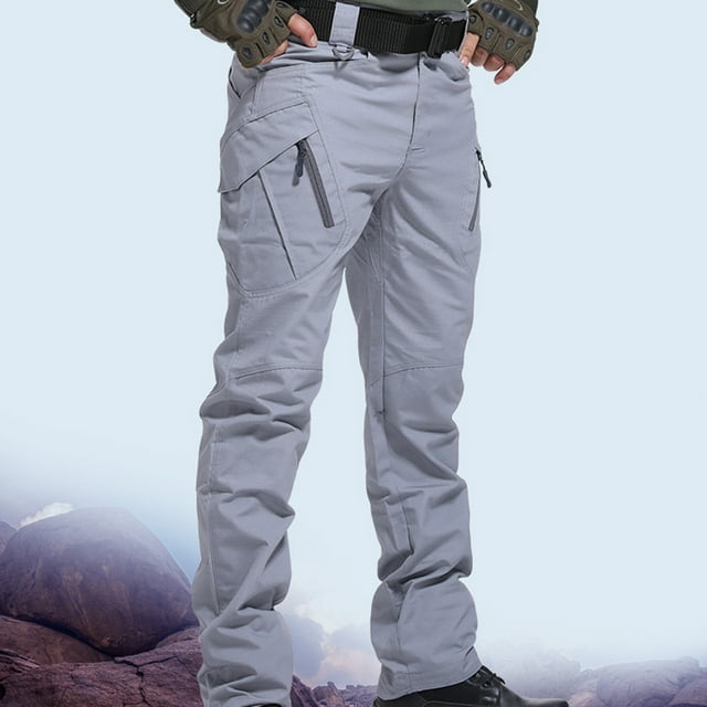 Riforla Pantalon de Randonnée Imperméable et Coupe-Vent pour l'Extérieur, Montage, Peluche, pour Pantalon d'Extérieur, Gris