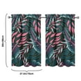 thumbnail image 4 of Palm Leaf Print 2 Pack Short Curtains 27.5Wx39L Inch Semi-Sheer Rod Pocket Panels for Small Windows, 4 of 4