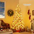 thumbnail image 2 of Gymax 7 FT Snow-flocked Artificial Christmas Tree w/65 Sphere Lights 350 LED Lights, 2 of 10