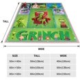 thumbnail image 2 of Fashion Christmas Green Monster Throw Blanket, Flannel Christmas Blankets and Throws for Bed, Washable Air Conditioned Blanket 50"*60"（130 * 150cm）, 2 of 4