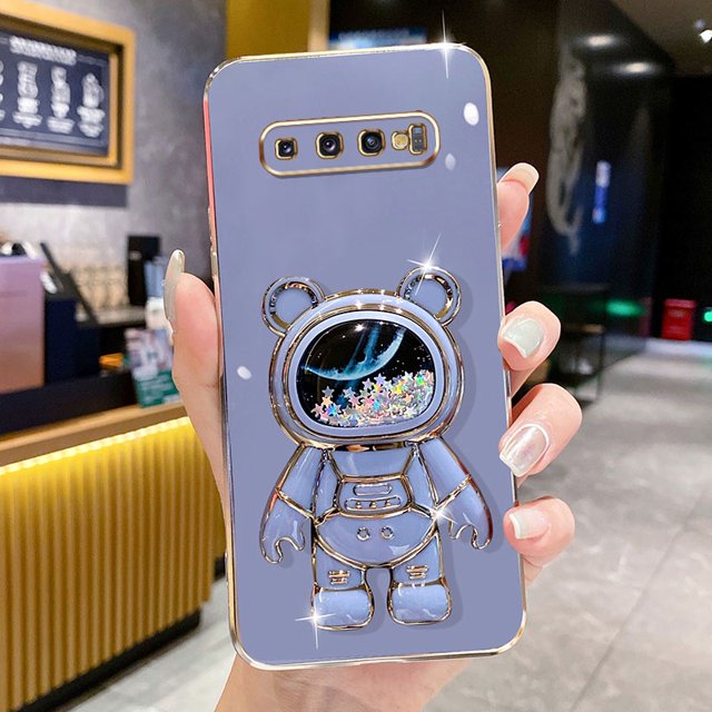 Funda Para Teléfono LG K51 Stylo 6 Astronaut Fluid Support Deluxe 6D Galvanizada Anti Caída Cámara Protección Cubierta Suave