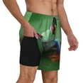 thumbnail image 2 of Sikiie Red-Eyed Tree Frog-1 Print Men's Double Layer Swimming Trunks, Adjustable Waistband and Pockets Sports Swimming Trunks, Beach Swimwear-XX-Large, 2 of 6