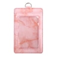 thumbnail image 2 of SagaSave PU Leather ID Card Holder with Retractable Lanyard Card Pouch for Women and Men Natural Marble Pattern, 2 of 8